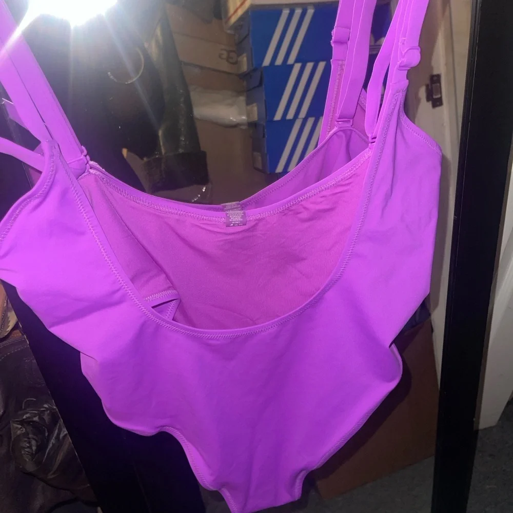 NWT Skims Recycled Swim Cut Out Open Bust One Piece Violet Size 3XL WOMENS 3611
